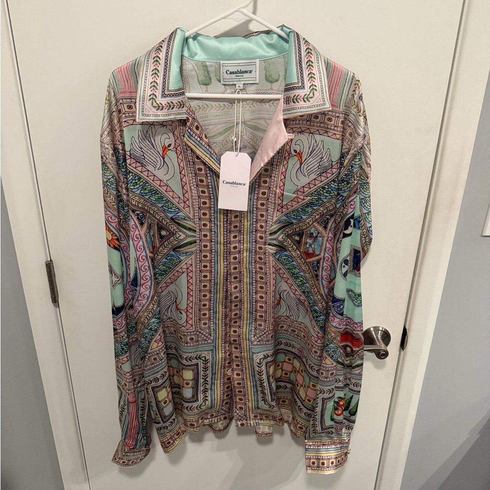 Casa Blanca silk button up size XL